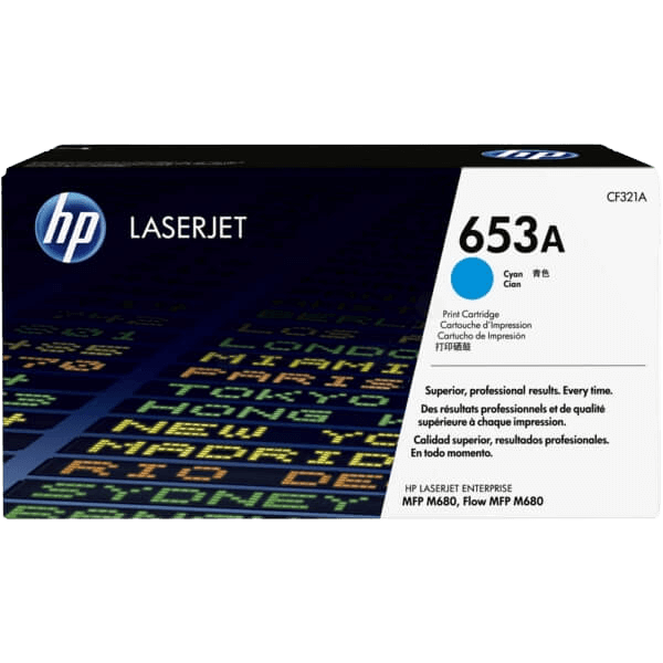 HP Original 653A CF321A cyan toner | Innhold: 16000 sider