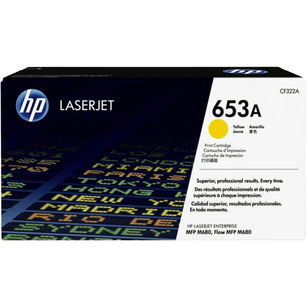 HP Original 653A CF322A gul toner | Innhold: 16000 sider