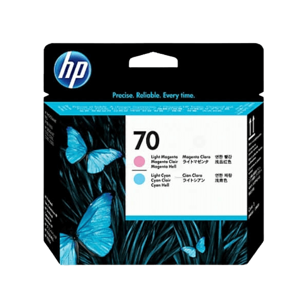 HP Original 70 C9405A cyan / magenta skrivehode | Innhold: 130 ml.