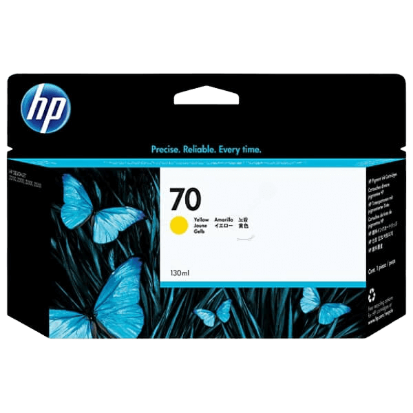 HP Original 70 C9454A gul blekkpatron | Innhold: 130 ml.