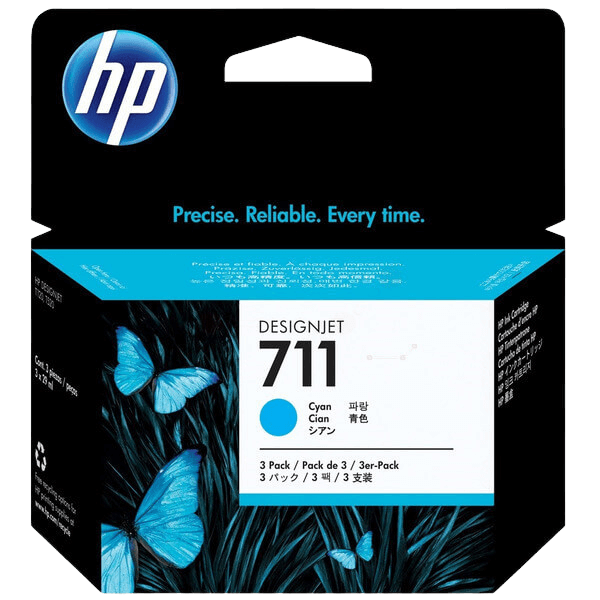 HP Original 711 CZ134A XL cyan blekkpatron | Innhold: 87 ml.