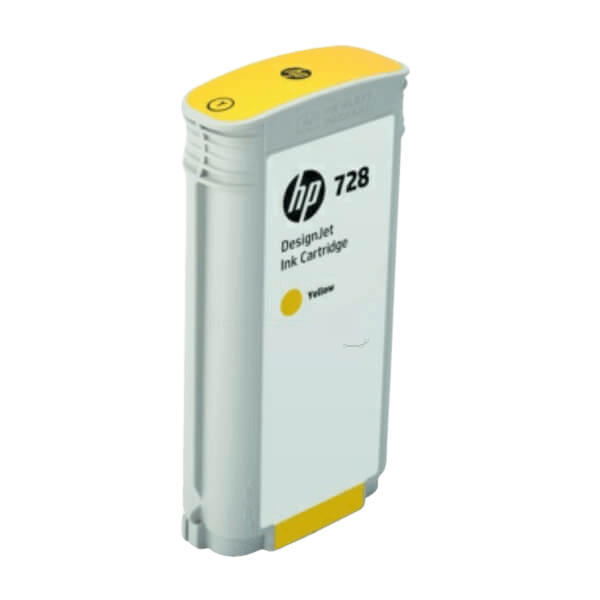 HP Original 728 F9J65A XL gul blekkpatron | Innhold: 130 ml.
