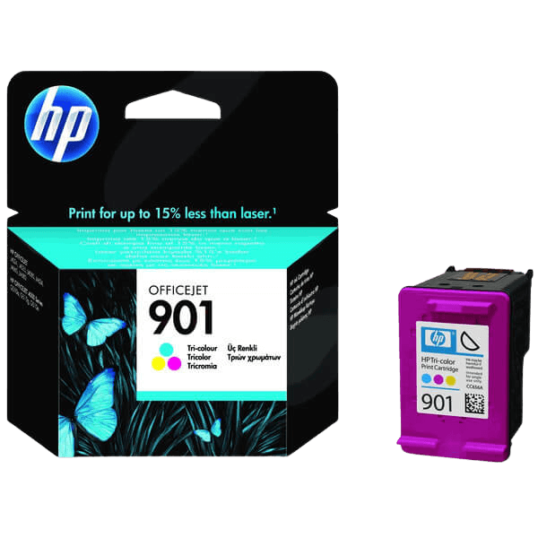 HP Original 901 CC656AE 3 farger i én blekkpatron | Innhold: 9 ml.