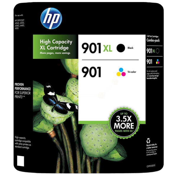 HP Original 901 SD519AE XL CMYK rabattpakke | Innhold: 700 sider