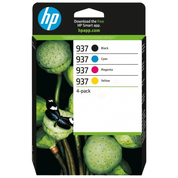 HP Original 937 6C400NE CMYK rabattpakke | Innhold: 1450 + 3x800 sider