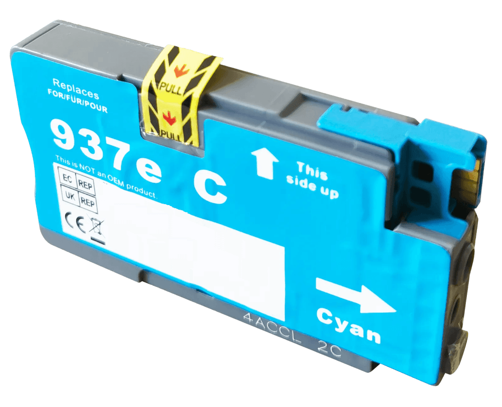 PixoJet HP 937E 4S6W6NE XL cyan blekkpatron | Innhold: 1650 sider
