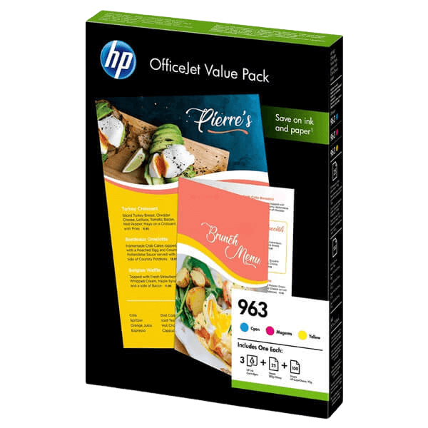 HP Original 963 6JR42AE 3 farger i én rabattpakke