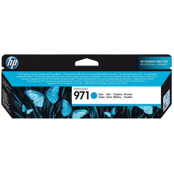 HP Original 971 CN622AE cyan blekkpatron | Innhold: 2500 sider