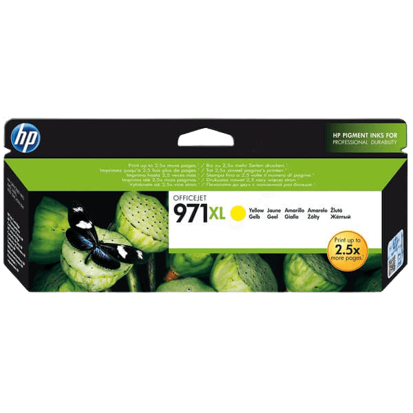 HP Original 971 CN628AE XL gul blekkpatron | Innhold: 6600 sider