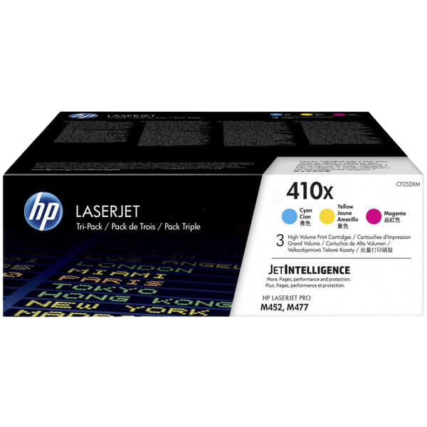 HP Original CF252XM 410X XL 3 farger i én rabattpakke | Innhold: 5000 sider