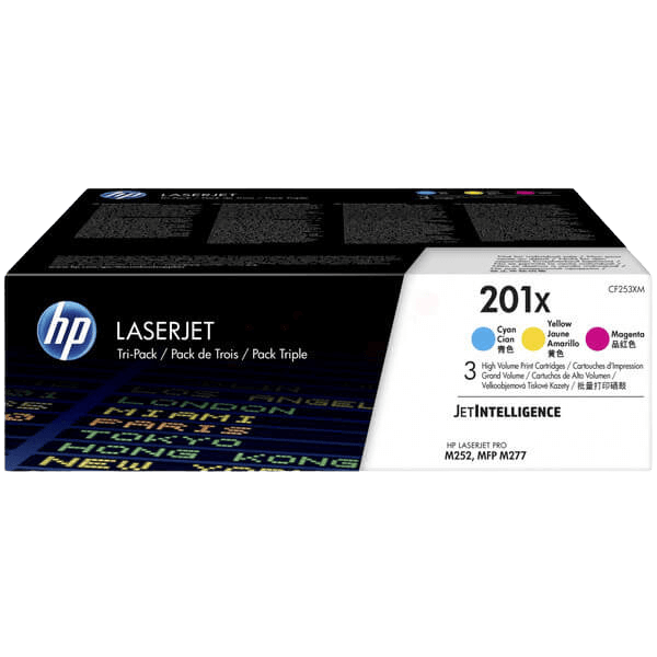 HP Original CF253XM 201X XL 3 farger i én rabattpakke | Innhold: 6900 sider