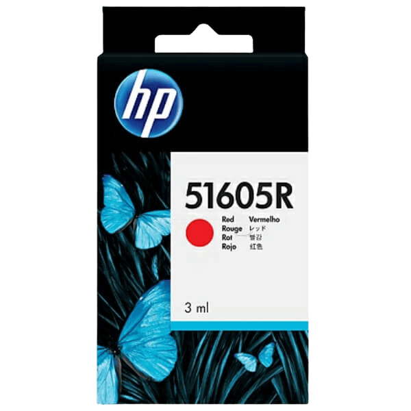 HP Original CJ3A 51605R rød blekkpatron | Innhold: 3 ml.