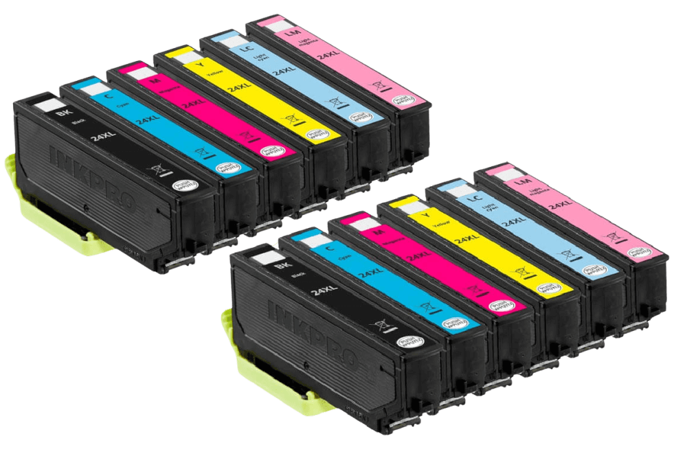 PixoJet Epson 24 XL verdipakke - 12 stk.