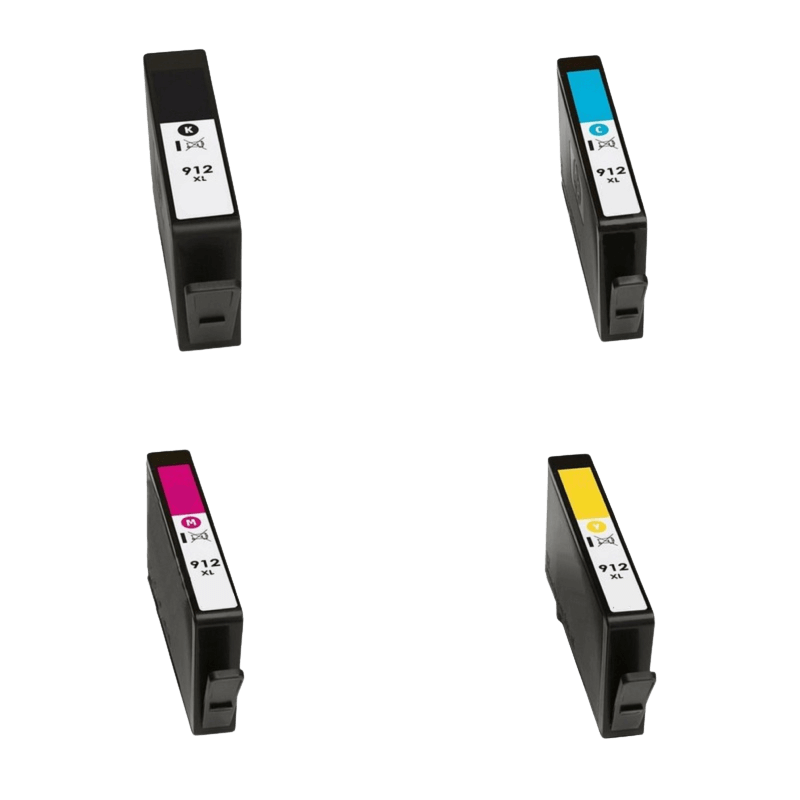 PixoJet HP 912XL verdipakke - 4 stk.