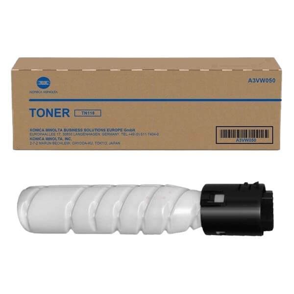 Konica Minolta Original TN118 A3VW050 XL twin pack svart toner | Innhold: 24000 sider