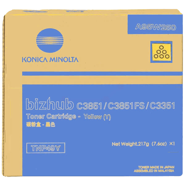 Konica Minolta Original TNP-49 A95W250 gul toner | Innhold: 12000 sider
