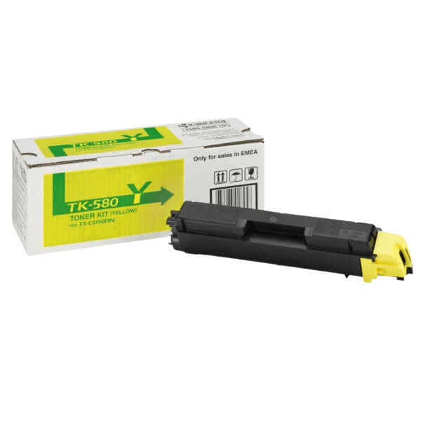 Kyocera Original TK-580Y 1T02KTANL0 gul toner | Innhold: 2800 sider