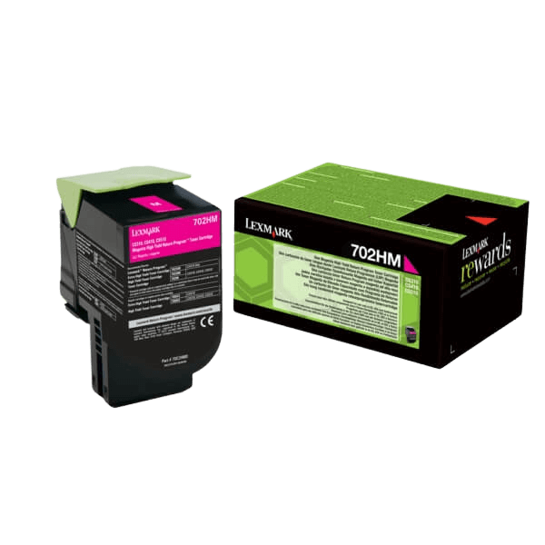 Lexmark Original 702HM 70C2HM0 XL magenta toner | Innhold: 3000 sider
