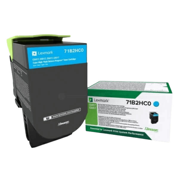 Lexmark Original 71B2HC0 XL cyan toner | Innhold: 3500 sider