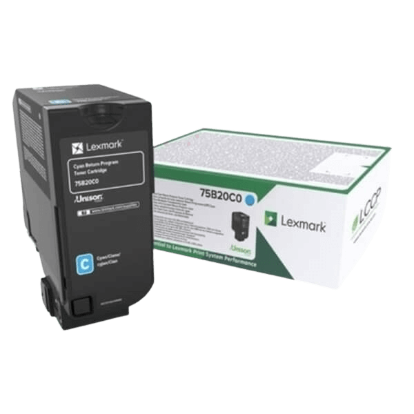 Lexmark Original 75B20C0 cyan toner | Innhold: 10000 sider