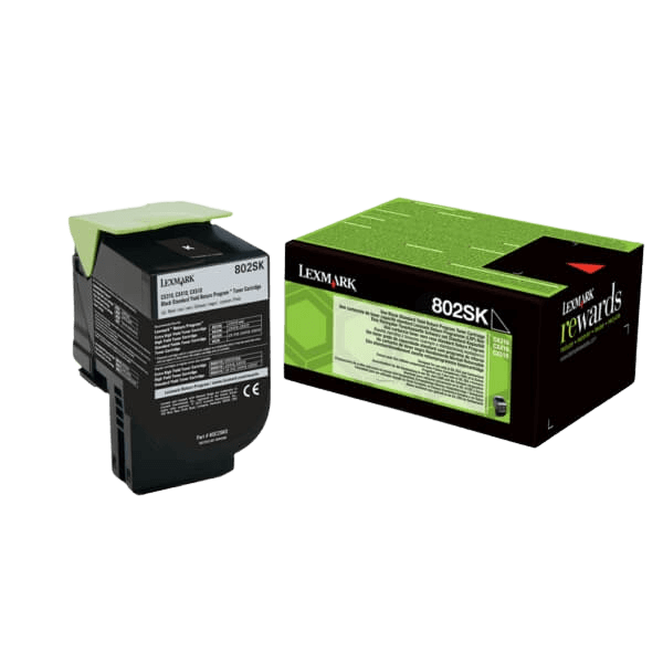 Lexmark Original 802SK 80C2SK0 XL svart toner | Innhold: 2500 sider
