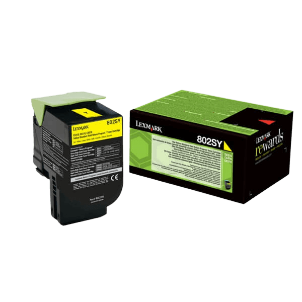 Lexmark Original 802SY 80C2SY0 XL gul toner | Innhold: 2000 sider