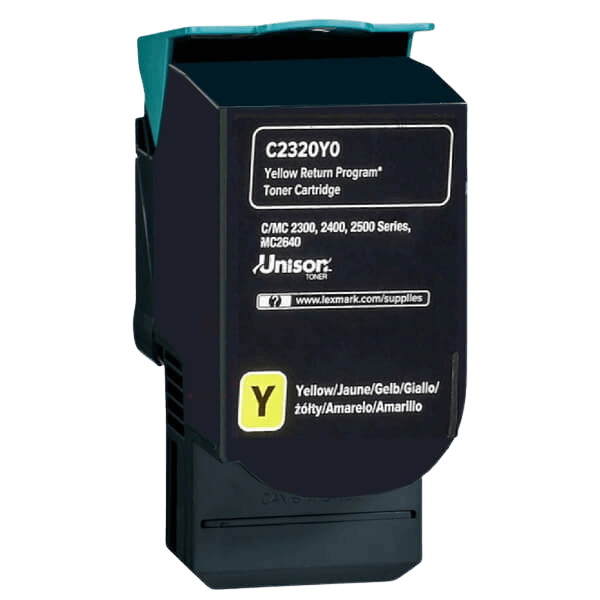 Lexmark Original C2320Y0 gul toner | Innhold: 1000 sider
