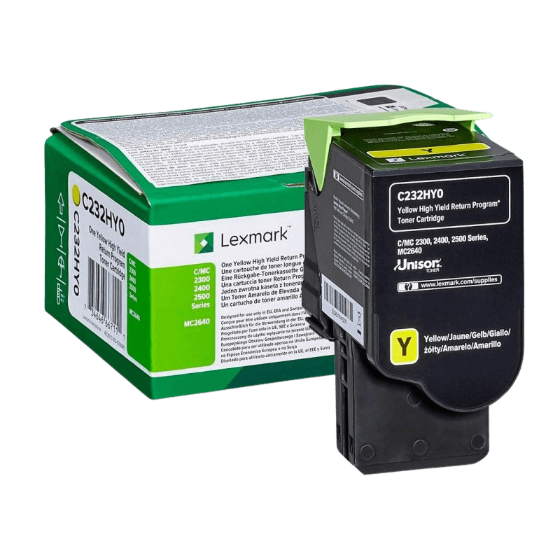 Lexmark Original C232HY0 XL gul toner | Innhold: 2300 sider