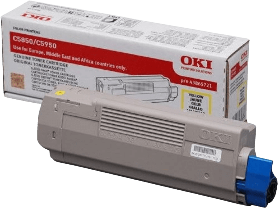 OKI Original 43865721 gul toner | Innhold: 6000 sider