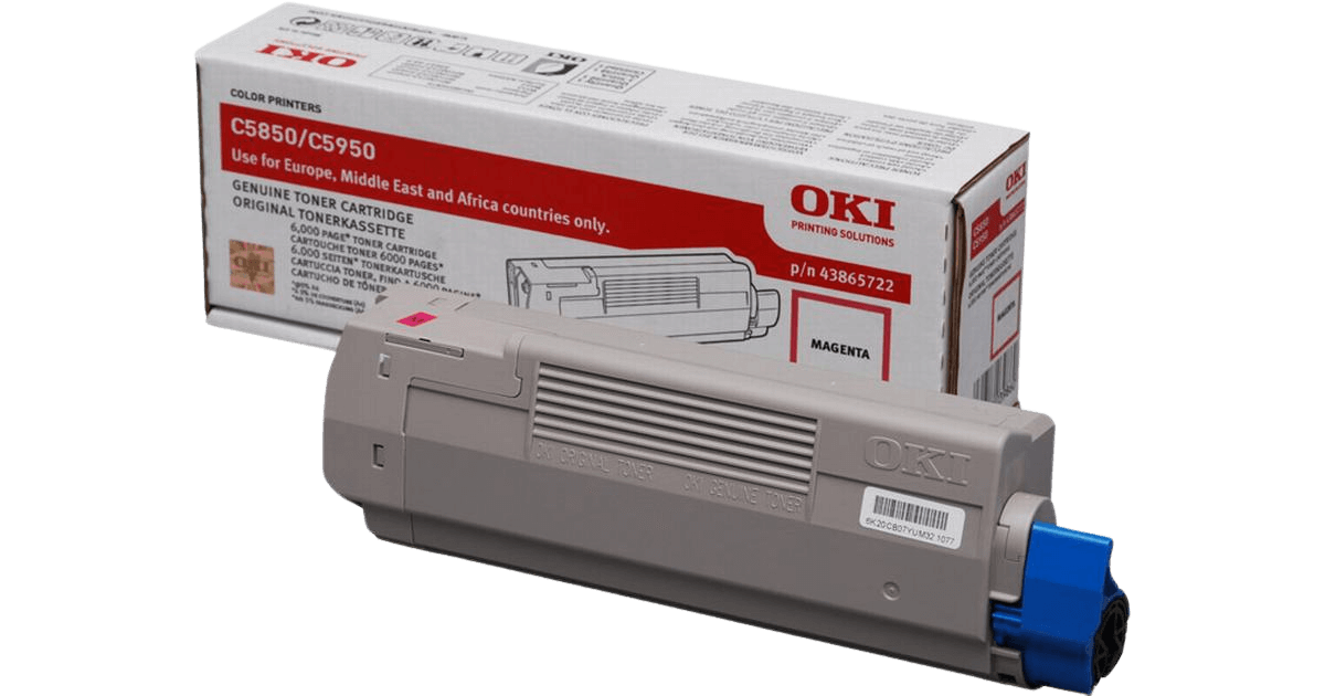 OKI Original 43865722 magenta toner | Innhold: 6000 sider
