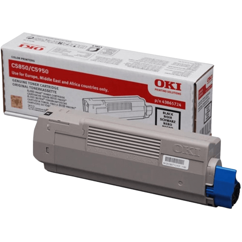 OKI Original 43865724 svart toner | Innhold: 8000 sider