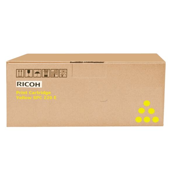 Ricoh Original TYPE SP C 220 E 407643 / 406055 gul toner | Innhold: 2000 sider